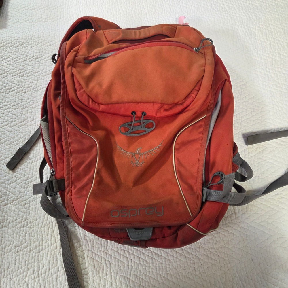 Osprey Spin 32 Commuter Backpack Orange Red Cycling Hiking Daypack Bag